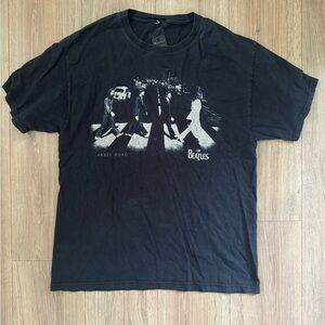 Vintage Black Beatles Graphic T-Shirt